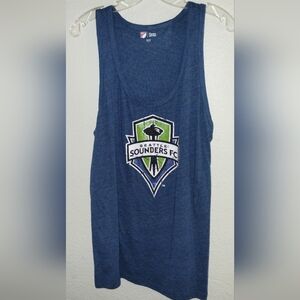 Seattle Sounders FC Blue Tank Top Sleeveless Shirt ~ Size Large